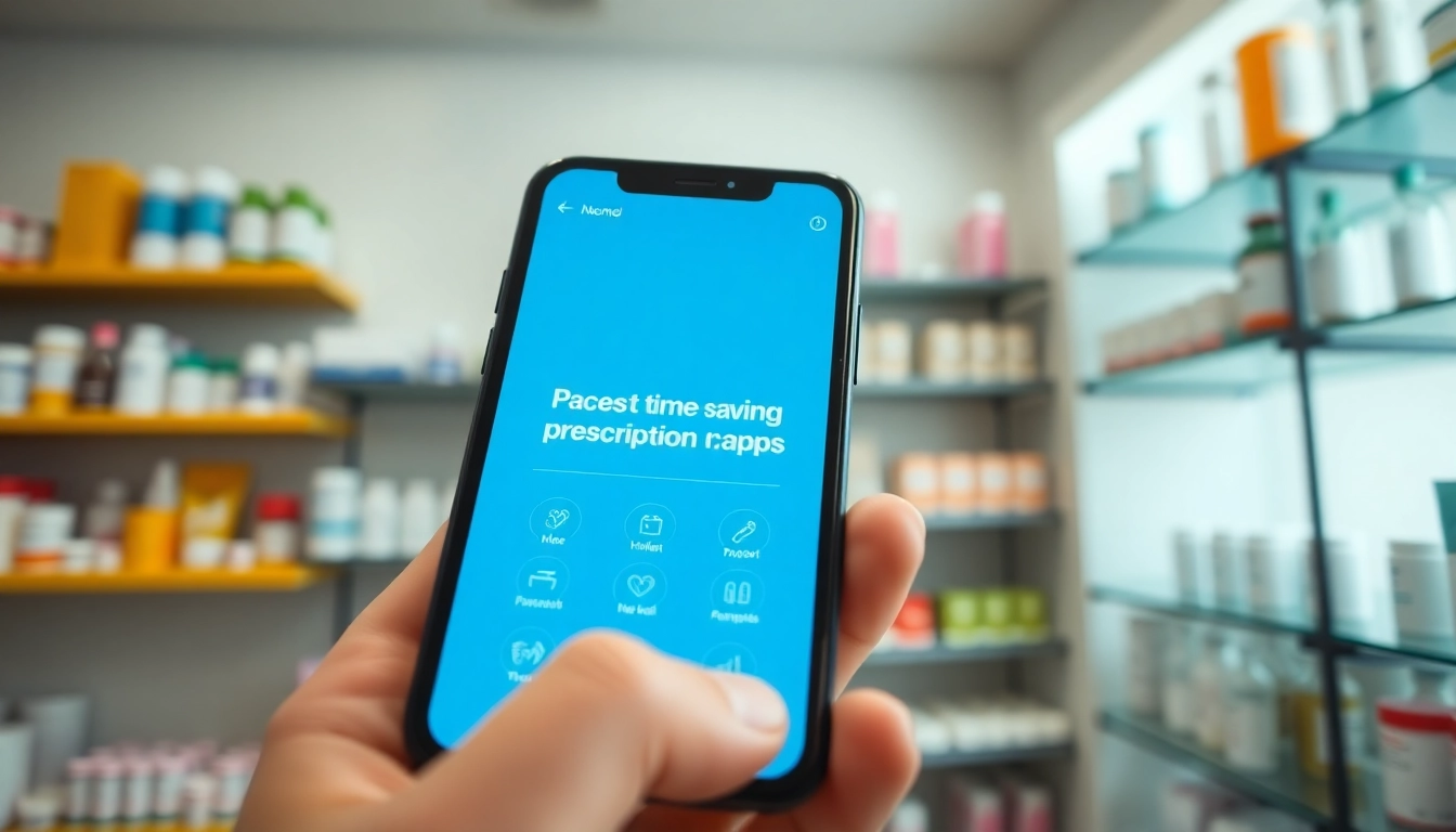 Utilize time saving prescription apps on a smartphone for efficient healthcare management.